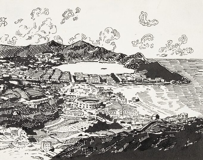 Konrad Mägi illustratsioon Friedebert Tuglase reisikirjale 