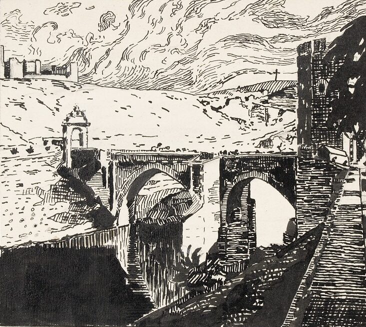 Konrad Mägi illustratsioon Friedebert Tuglase reisikirjale 